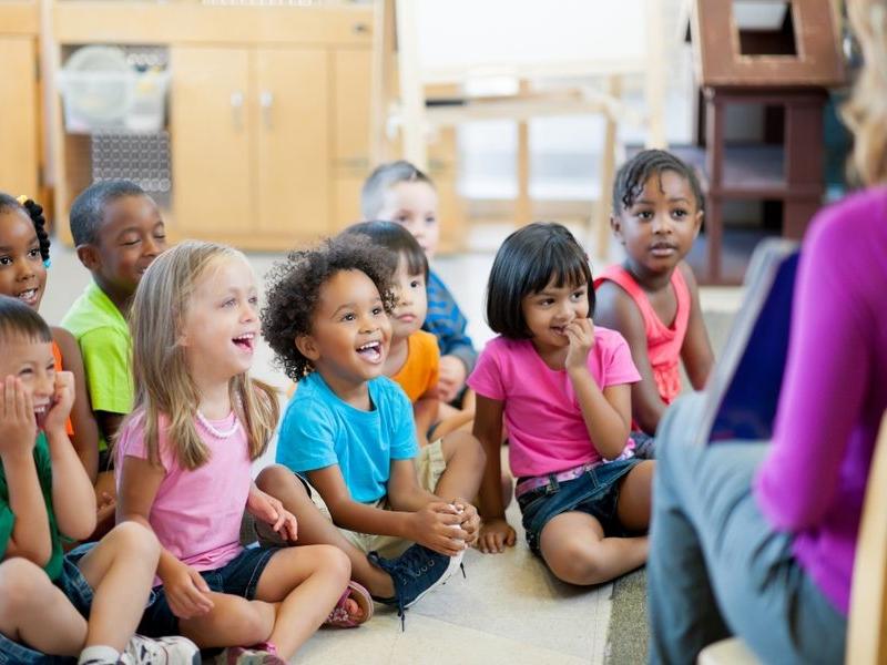 Children being read to